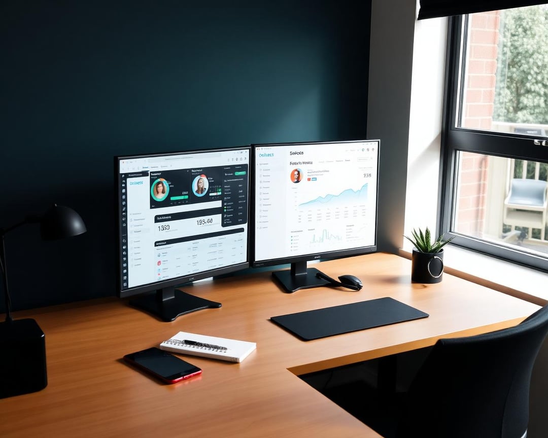 Remote collections workstation with CRM dashboard and analytics
